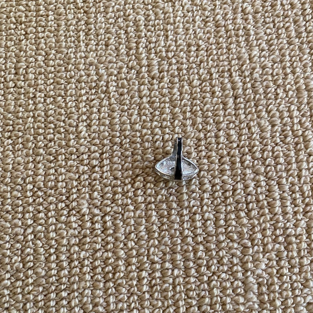 Black And Silver Gemstone Statement Ring - image 3